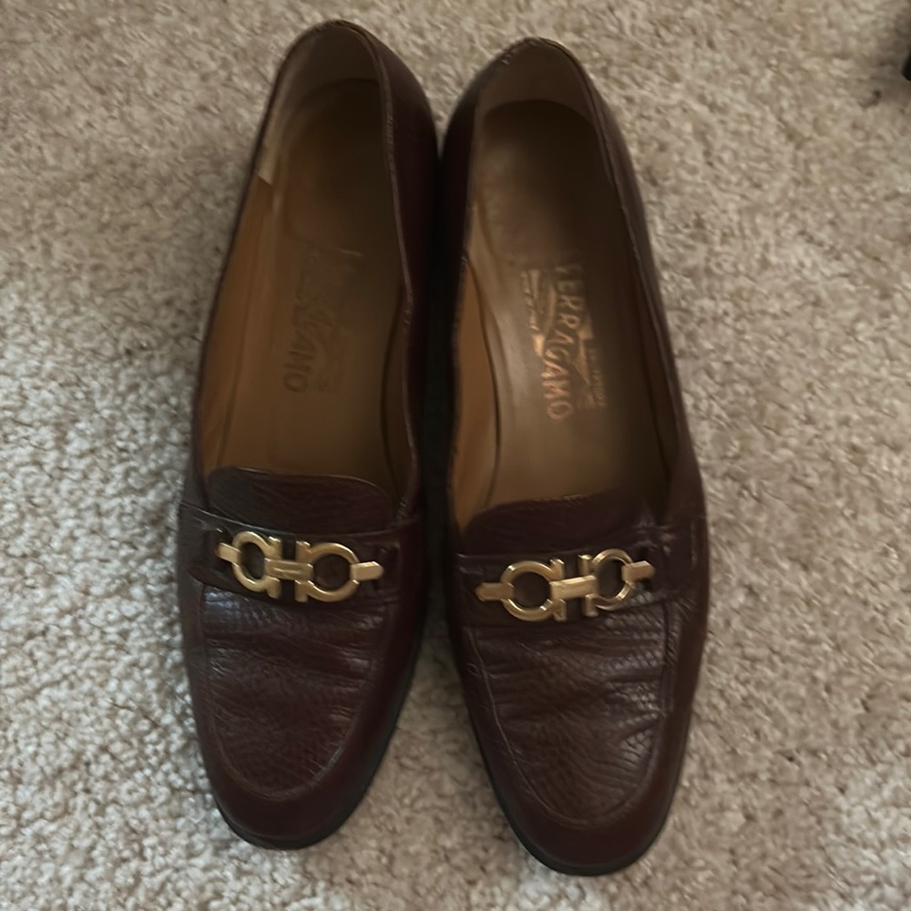 Heeled Ferragamo loafers